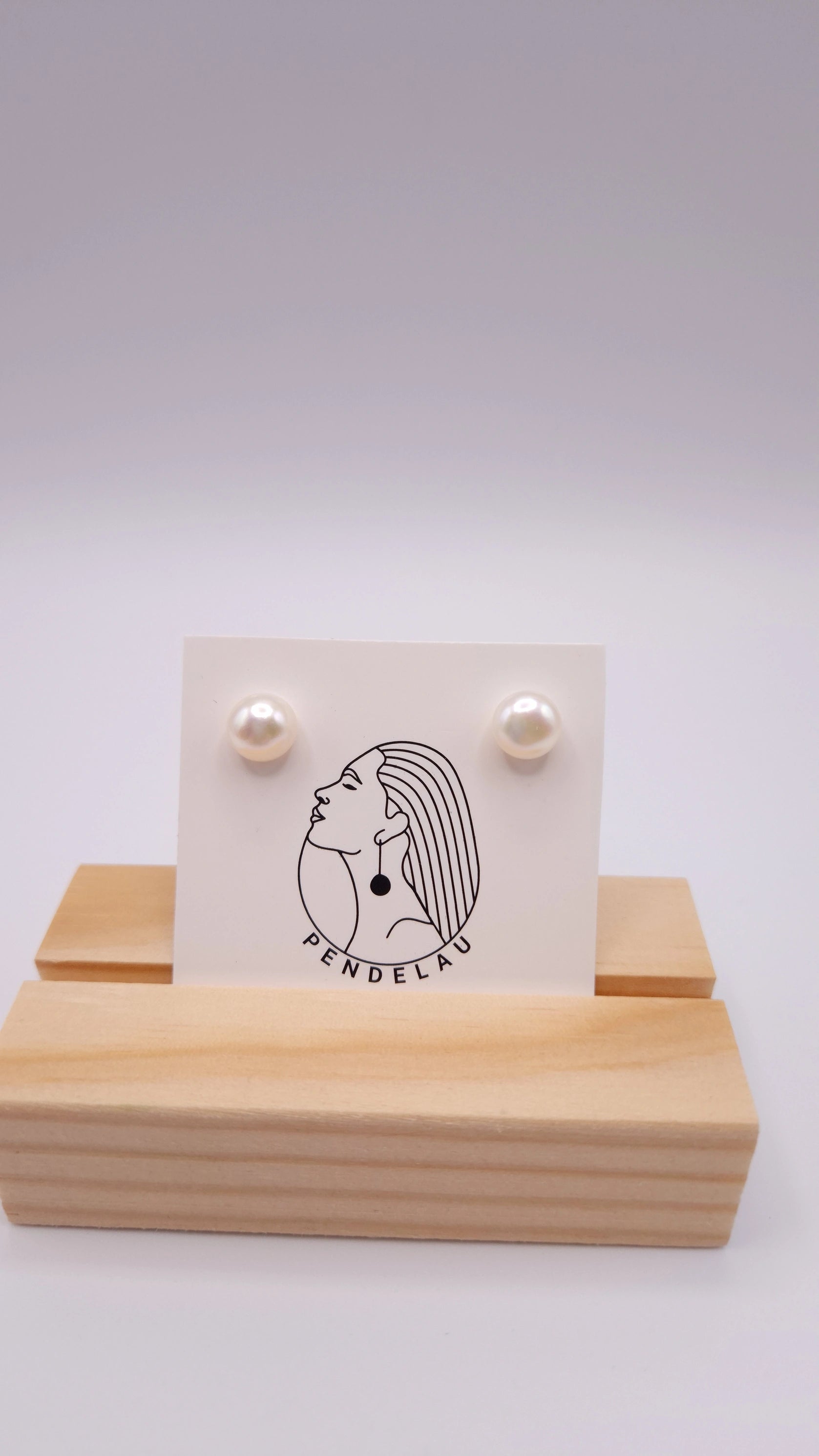 Pendiente perla natural de plata